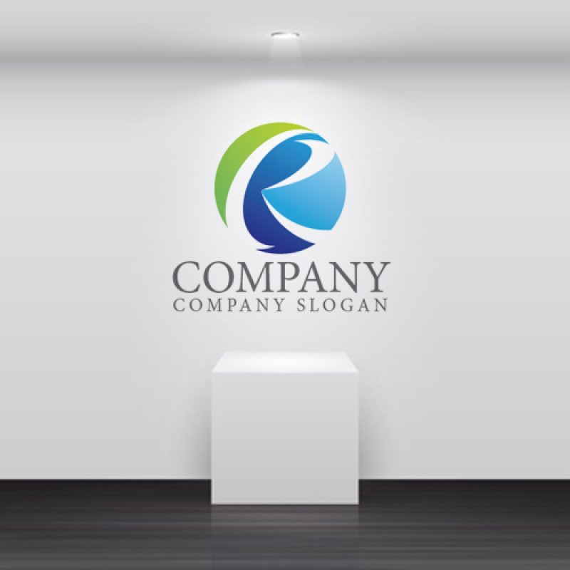 画像5: R・輪・曲線・アルファベット・ロゴ・マークデザイン5477 (5)