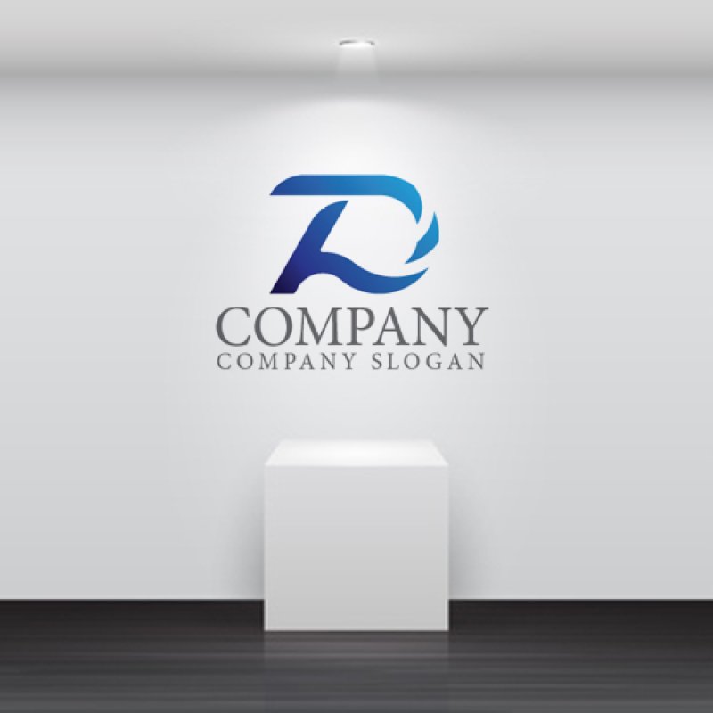 画像5: T・D・グラデーション・波・アルファベット・会社ロゴ・マークデザイン5483 (5)