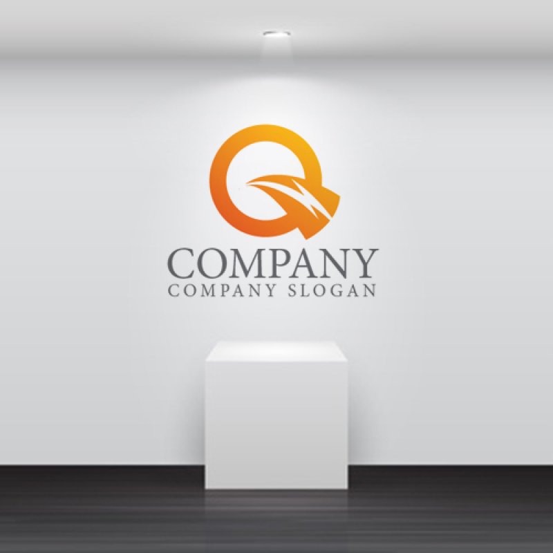 画像5: Q・電気・稲妻・グラデーション・アルファベット・ロゴ・マークデザイン5491 (5)