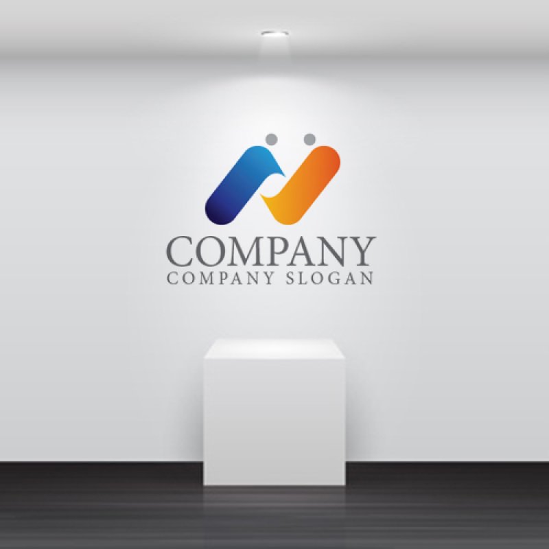 画像5: N・グラデーション・人・アルファベット・ロゴ・マークデザイン5511 (5)