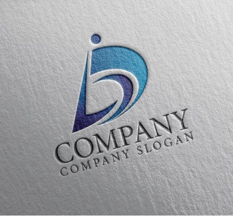 画像2: D・グラデーション・人・曲線・アルファベット・会社ロゴ・マークデザイン5524 (2)