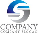画像1: S・グラデーション・輪・曲線・アルファベット・会社ロゴ・マークデザイン5533 (1)