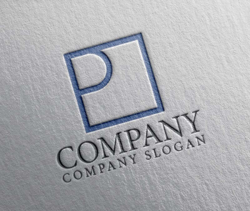 画像2: P・四角・アルファベット・ロゴ・マークデザイン5538 (2)