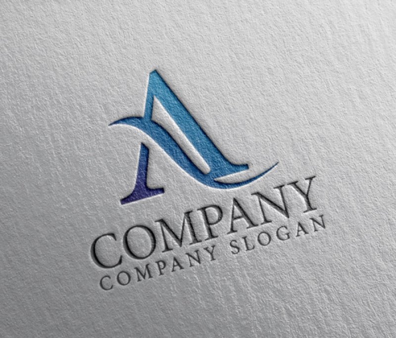 画像2: A・グラデーション・曲線・アルファベット・会社ロゴ・マークデザイン5545 (2)