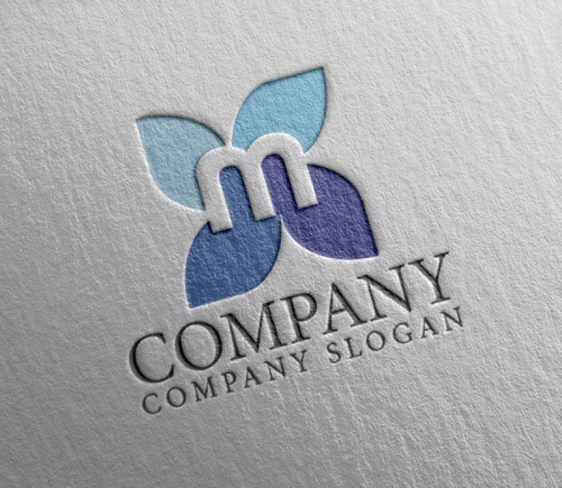 画像2: M・葉・アルファベット・ロゴ・マークデザイン5555 (2)