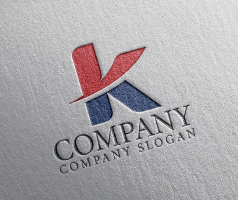 画像2: K・曲線・上昇・ファベット・ロゴ・マークデザイン5560 (2)