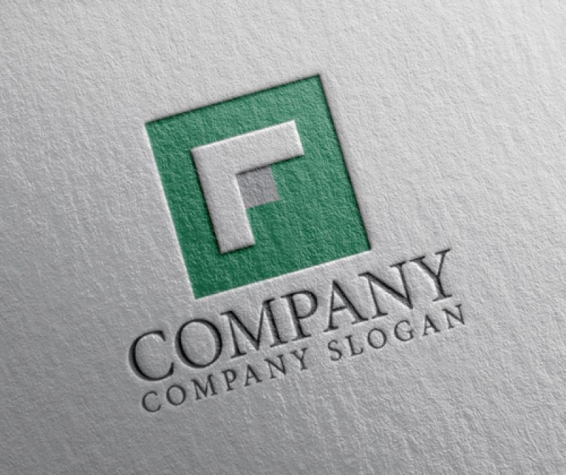 画像2: F・四角・ブロック・ファベット・ロゴ・マークデザイン5561 (2)