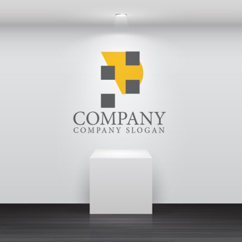 画像5: P・四角・アルファベット・ロゴ・マークデザイン5578 (5)