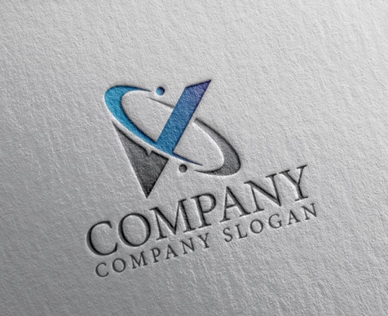 画像2: V・人・グラデーション・楕円・アルファベット・会社ロゴ・マークデザイン5597 (2)