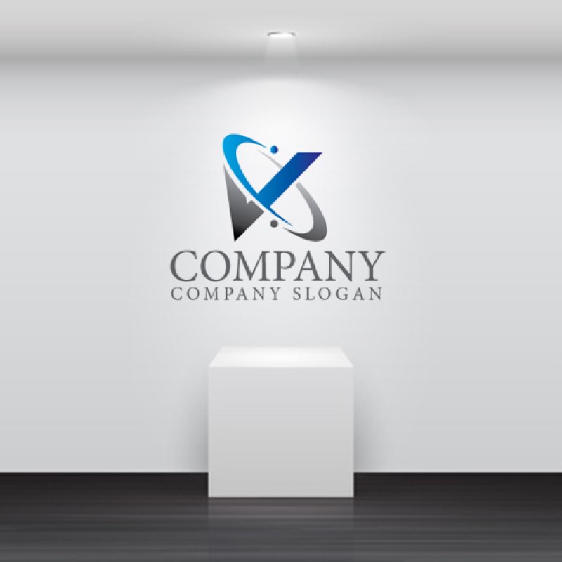 画像5: V・人・グラデーション・楕円・アルファベット・会社ロゴ・マークデザイン5597 (5)