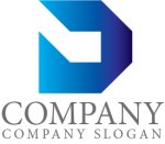 画像1: D・シンプル・グラデーション・アルファベット・会社ロゴ・マークデザイン5613 (1)