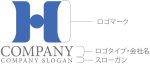 画像10: H・人・アルファベット・ロゴ・マークデザイン5622 (10)