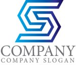 画像1: S・対称・グラデーション・アルファベット・会社ロゴ・マークデザイン5631 (1)
