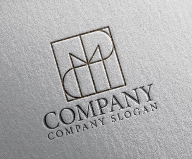 画像2: M・P・四角・アルファベット・ロゴ・マークデザイン5647 (2)