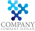 画像1: X・協力・グラデーション・アルファベット・会社ロゴ・マークデザイン5649 (1)
