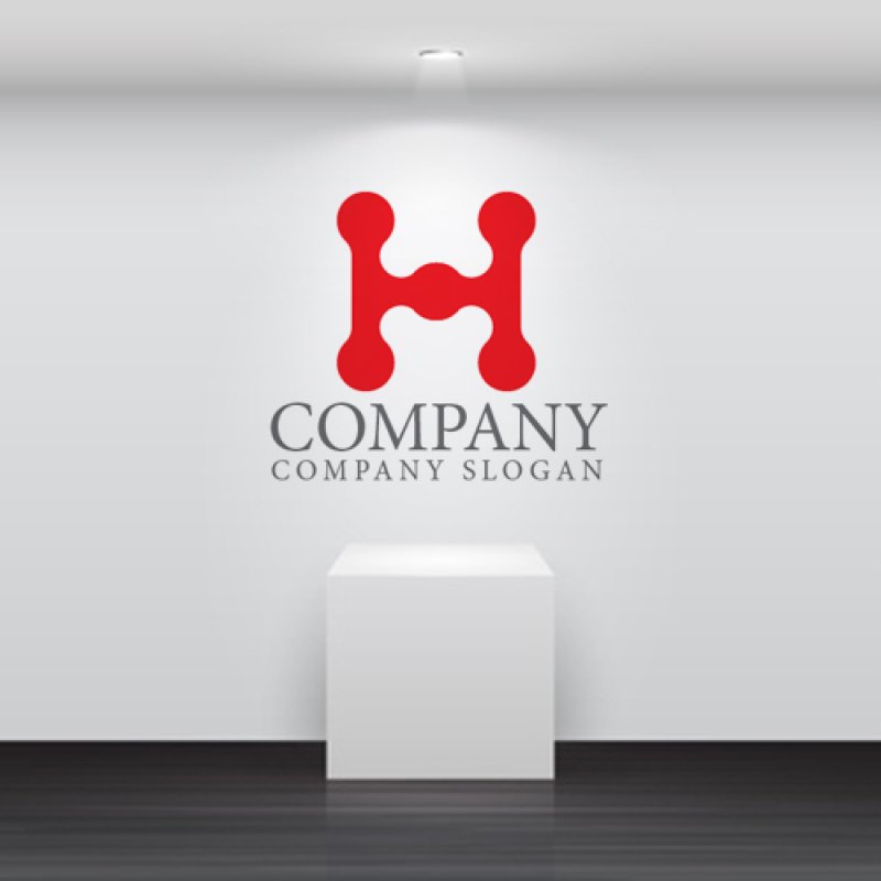 画像5: H・つながり・アルファベット・ロゴ・マークデザイン5650 (5)