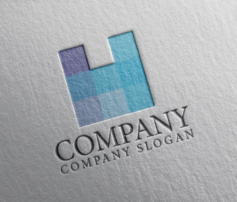 画像2: H・四角・ピクセル・アルファベットロゴ・マークデザイン5657 (2)