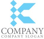 画像1: K・はさみ・アルファベット・会社ロゴ・マークデザイン5661 (1)