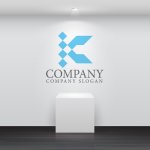 画像5: K・はさみ・アルファベット・会社ロゴ・マークデザイン5661 (5)