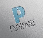 画像2: P・人・アルファベット・会社ロゴ・マークデザイン5669 (2)