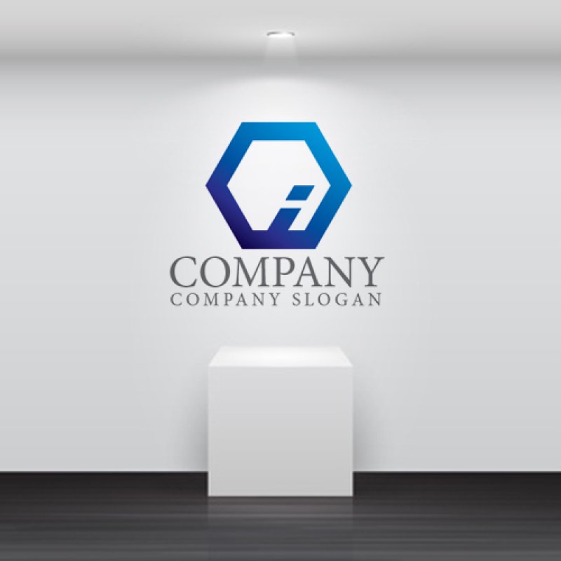 画像5: i・六角形・グラデーション・アルファベット・会社ロゴ・マークデザイン5683 (5)