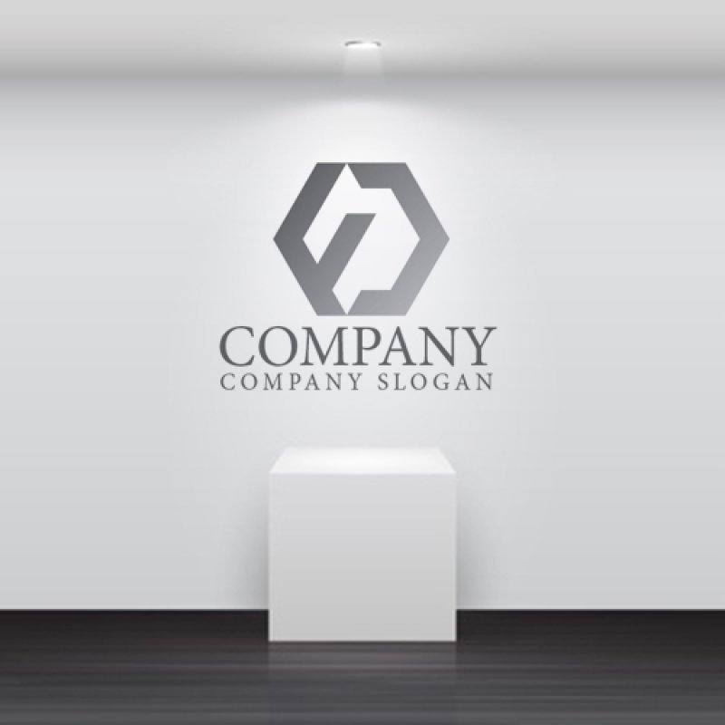 画像5: F・D・六角形・アルファベット・ロゴ・マークデザイン5685 (5)