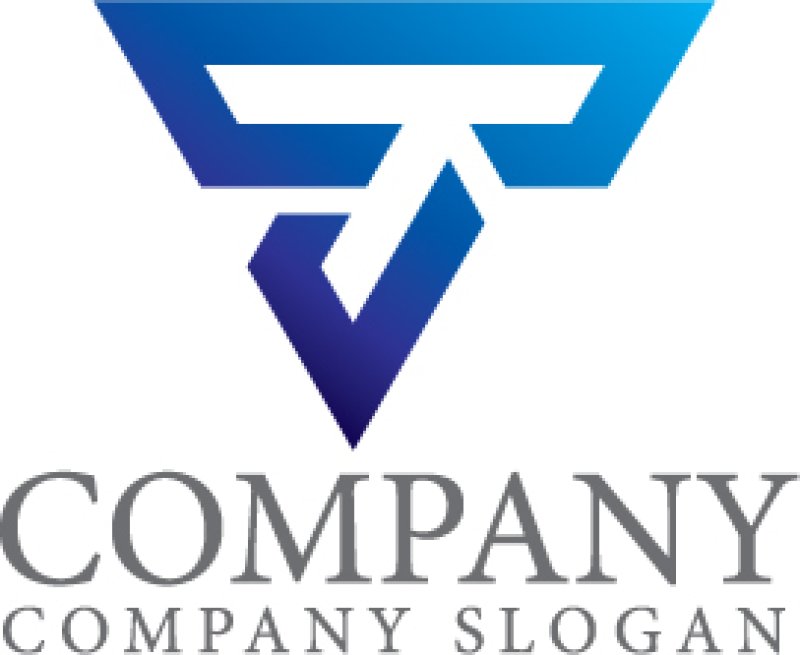 画像1: T・三角・グラデーション・アルファベット・会社ロゴ・マークデザイン5687 (1)