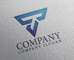 画像2: T・三角・グラデーション・アルファベット・会社ロゴ・マークデザイン5687 (2)