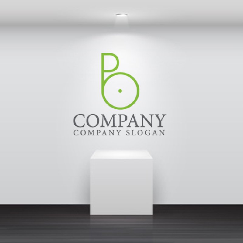 画像5: P・O・輪・アルファベット・ロゴ・マークデザイン5693 (5)