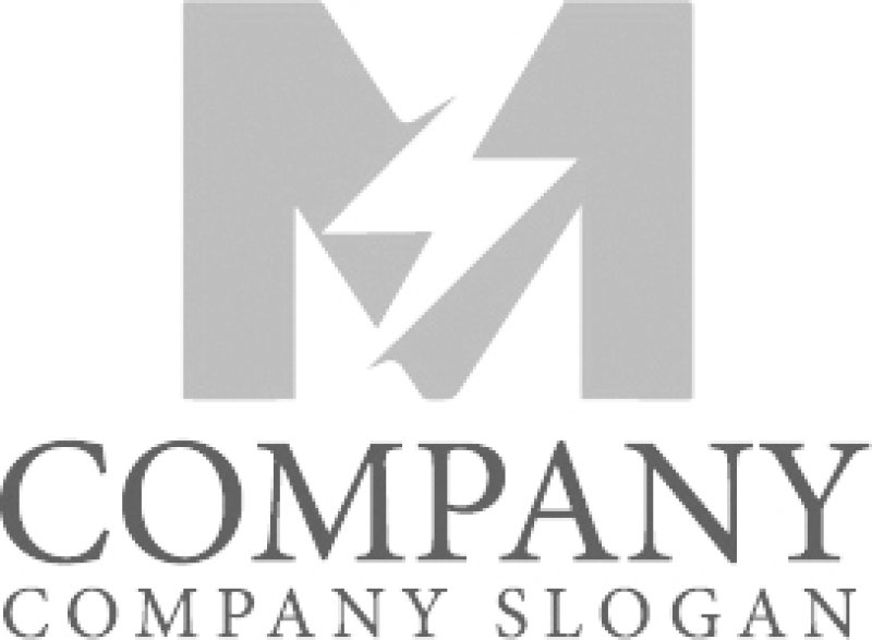 画像6: M・稲妻・電気・アルファベット・ロゴ・マークデザイン5700 (6)