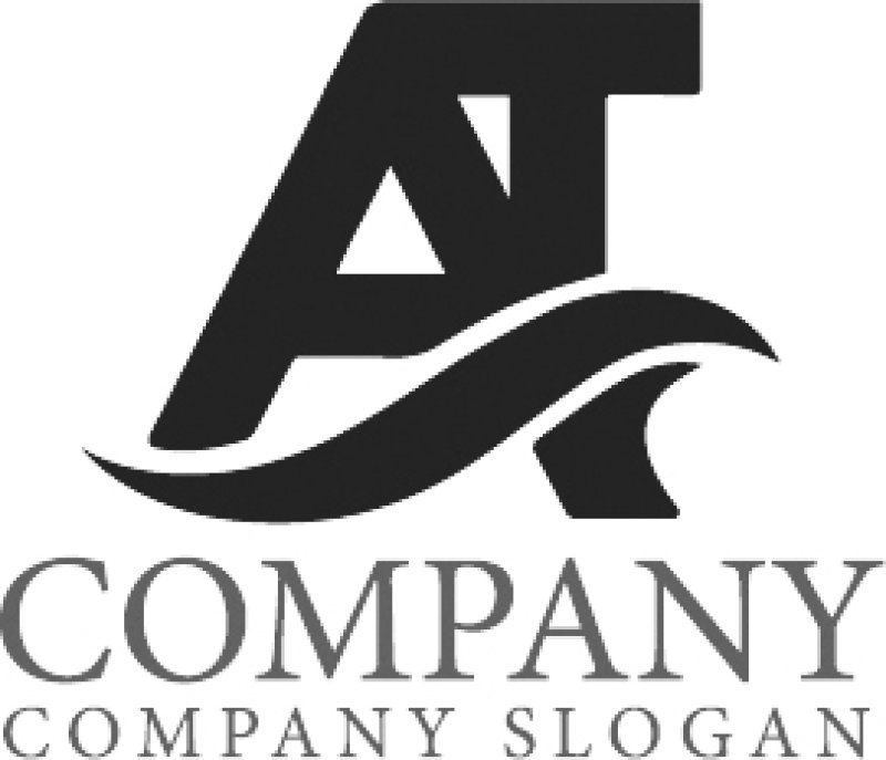 画像6: A・T・波・曲線・アルファベット・ロゴ・マークデザイン5703 (6)