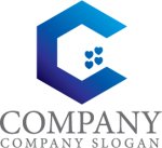 画像1: C・家・グラデーション・アルファベット・ハート・六角形・会社ロゴ・マークデザイン5709 (1)