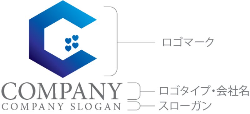 画像10: C・家・グラデーション・アルファベット・ハート・六角形・会社ロゴ・マークデザイン5709 (10)