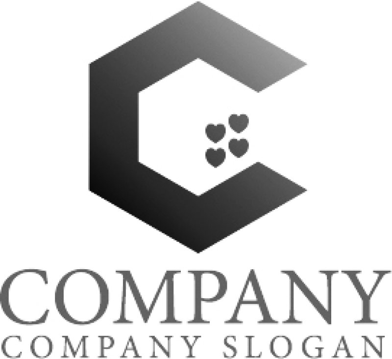 画像6: C・家・グラデーション・アルファベット・ハート・六角形・会社ロゴ・マークデザイン5709 (6)