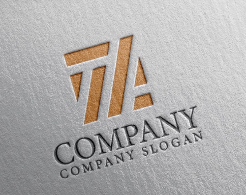 画像2: T・A・四角・アルファベット・ロゴ・マークデザイン5734 (2)