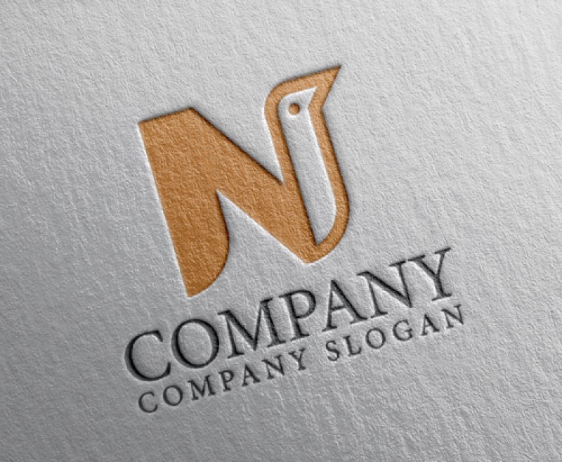 画像2: N・鳥・アルファベット・ロゴ・マークデザイン5737 (2)