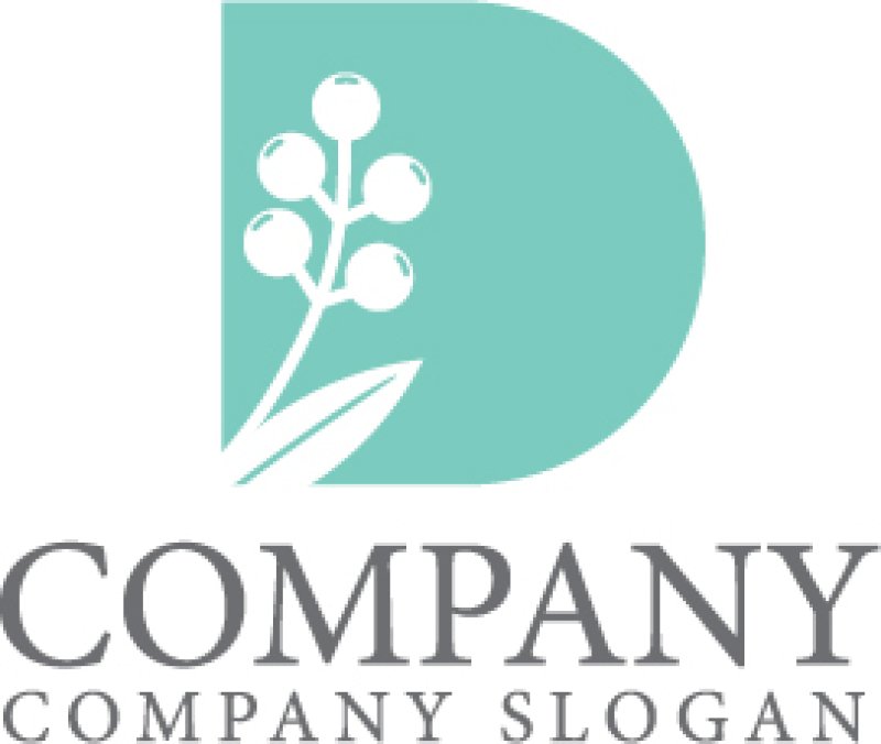 画像1: D・ 葉・実・アルファベット・ロゴ・マークデザイン5740 (1)