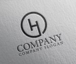 画像2: H・輪・シンプル・アルファベット・ロゴ・マークデザイン5742 (2)
