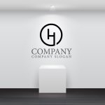 画像5: H・輪・シンプル・アルファベット・ロゴ・マークデザイン5742 (5)