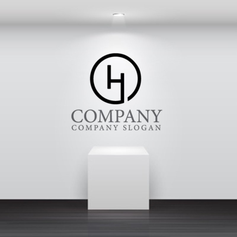 画像5: H・輪・シンプル・アルファベット・ロゴ・マークデザイン5742 (5)