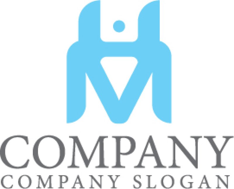 画像1: H・人・M・アルファベット・会社ロゴ・マークデザイン5746 (1)