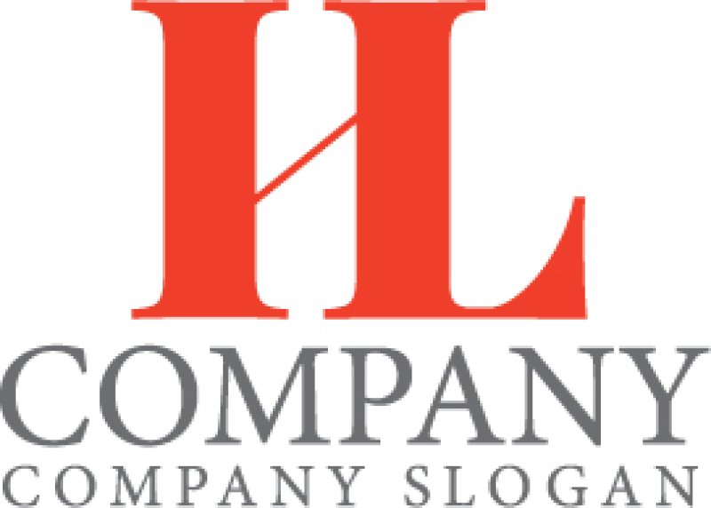 画像1: H・L・橋・アルファベット・ロゴ・マークデザイン5748 (1)