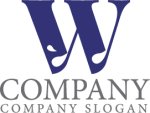 画像1: W・水滴・水・シンプル・アルファベット・ロゴ・マークデザイン5749 (1)