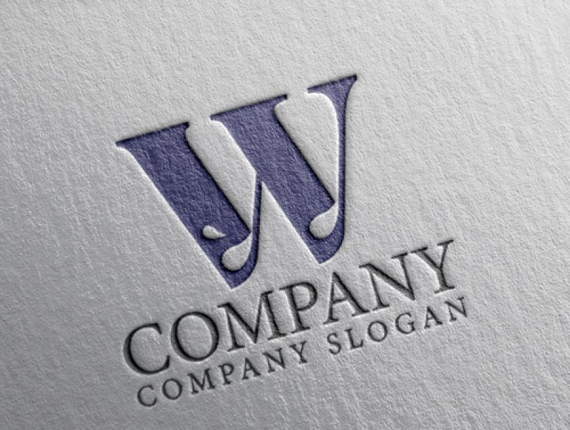 画像2: W・水滴・水・シンプル・アルファベット・ロゴ・マークデザイン5749 (2)