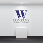 画像5: W・水滴・水・シンプル・アルファベット・ロゴ・マークデザイン5749 (5)