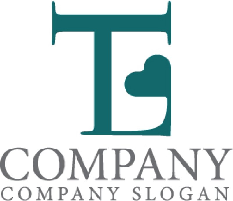 画像1: T・L・ハート・アルファベット・ロゴ・マークデザイン5752 (1)