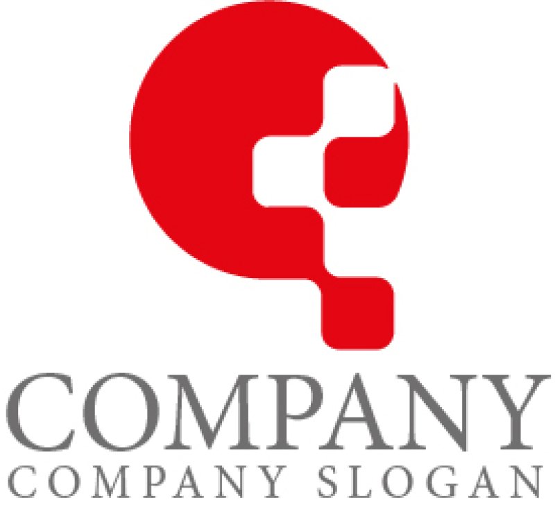 画像1: P・輪・ブロック・アルファベット・ロゴ・マークデザイン5754 (1)