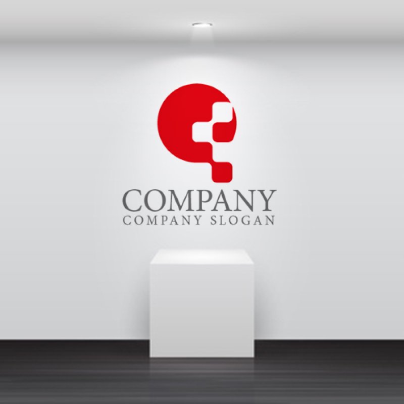 画像2: P・輪・ブロック・アルファベット・ロゴ・マークデザイン5754 (2)