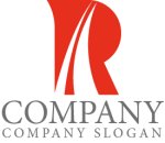 画像1: R・曲線・上昇・アルファベット・ロゴ・マークデザイン5758 (1)