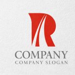 画像3: R・曲線・上昇・アルファベット・ロゴ・マークデザイン5758 (3)